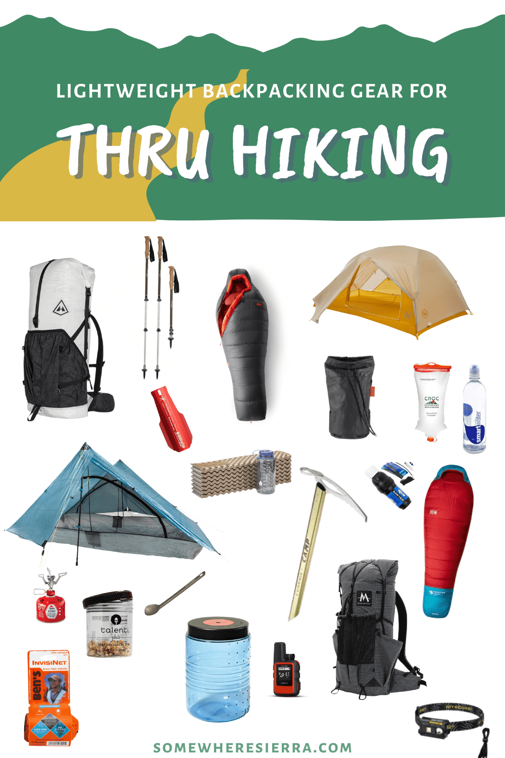 Lightweight Backpacking Gear for Thru Hikng - Somewhere Sierra