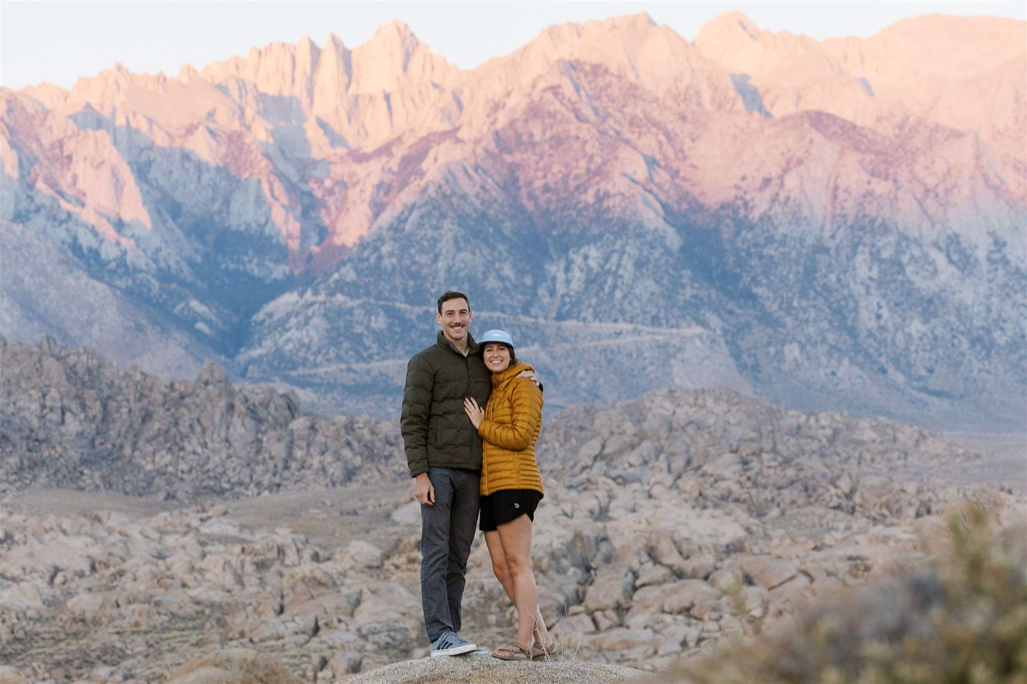 Mount Whitney Engagement Photography | Jaymie Shearer | Desert Paintbrush | Alabama Hills, Mount WhitneySunrise